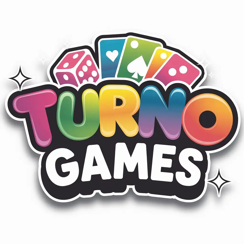 LOGO Design for TURNO GAMES Playful and Vibrant with Game Elements