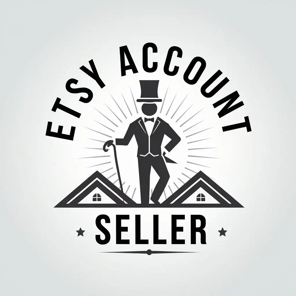 LOGO Design for Etsy Account Seller Vector Logo with Seller Symbol and Clear Background