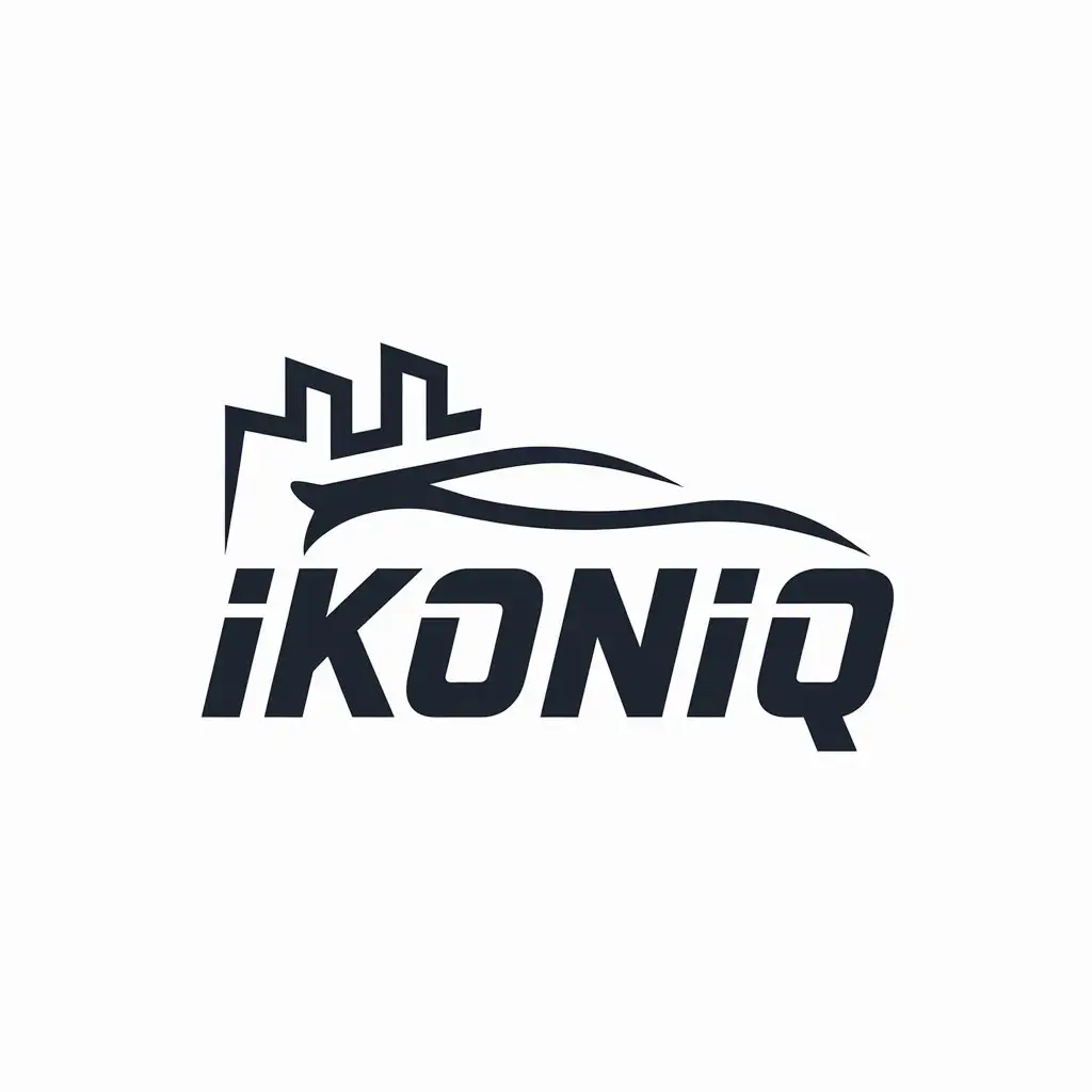 LOGO Design for IKONIQ Athletic Font Minimalism for Finance and Automotive Industries