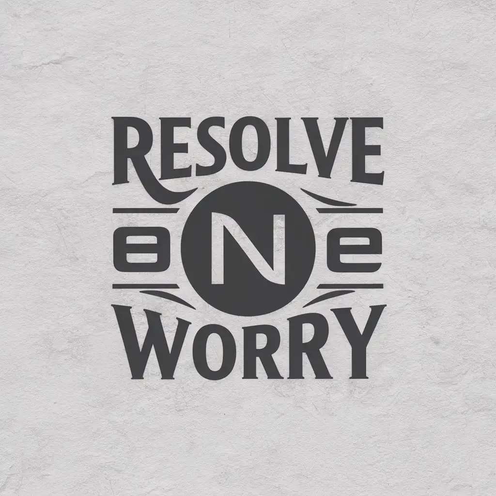 a vector logo design,with the text "resolve one worry", main symbol:without content (automatically translated from Chinese),complex,be used in Internet industry,clear background