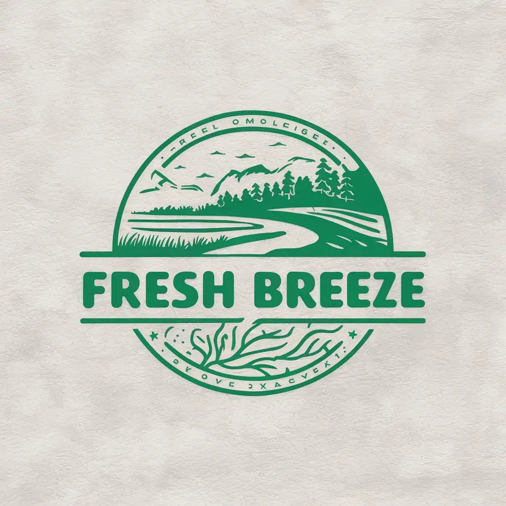 LOGO-Design-For-Fresh-Breeze-Serene-Grassland-and-River-Theme