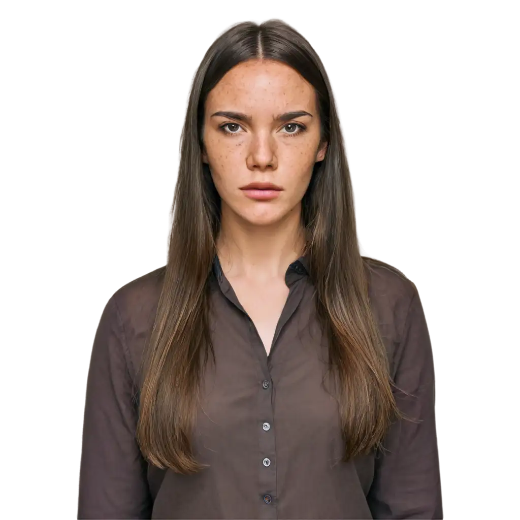 Realistic-PNG-Image-of-a-30YearOld-American-Woman-with-Diverse-Facial-Features-and-Dark-Collared-Shirt