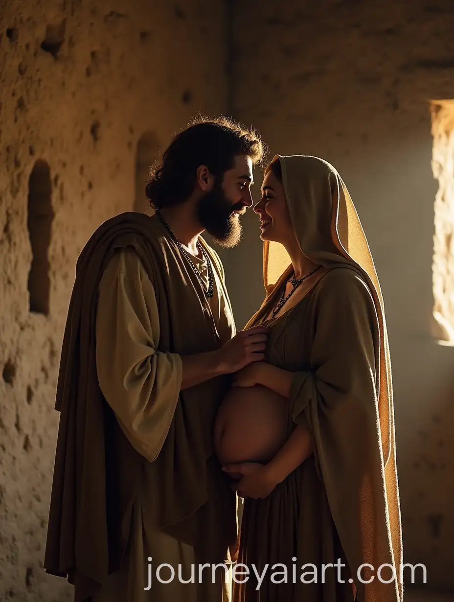 Mary-and-Joseph-in-Their-Judean-Home-in-5-BC-Expecting-a-Baby