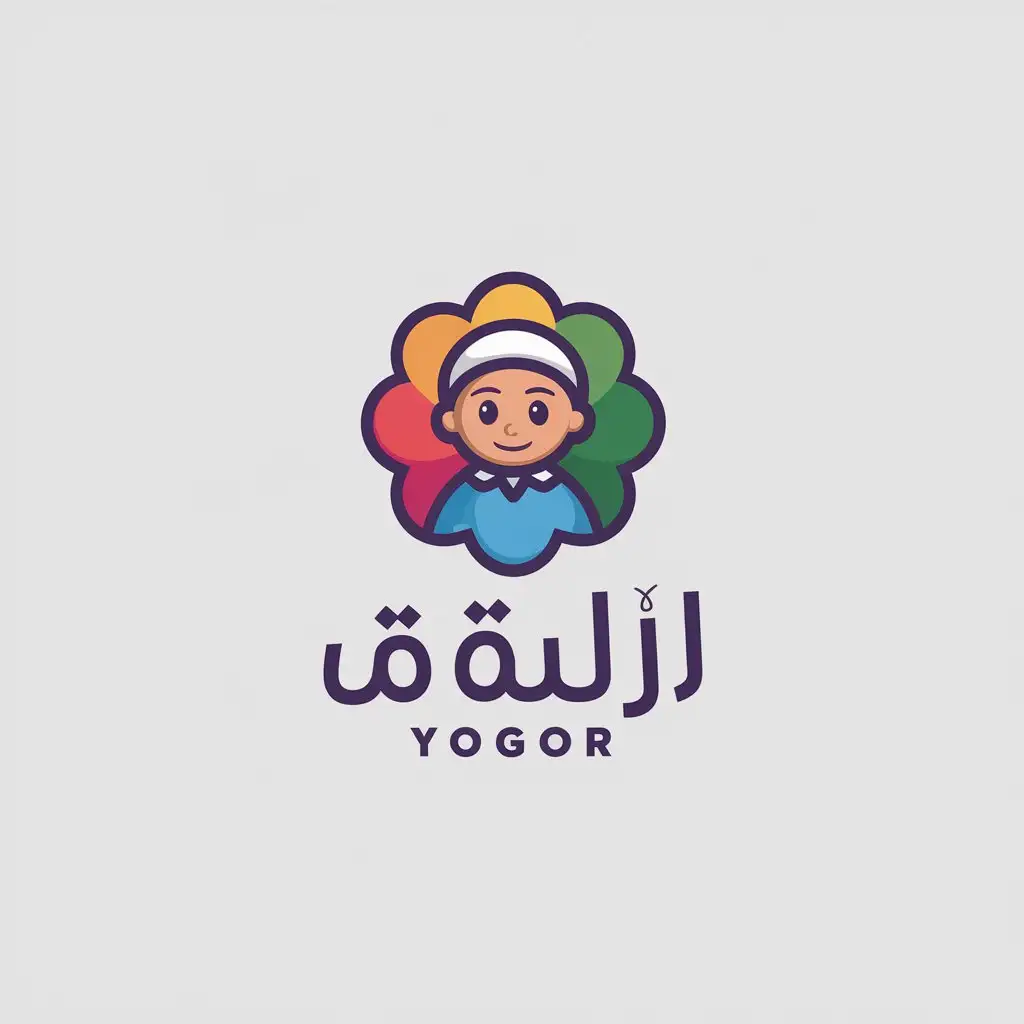 LOGO Design For Education Colorful Muslim Kids Stickers on Clear Background