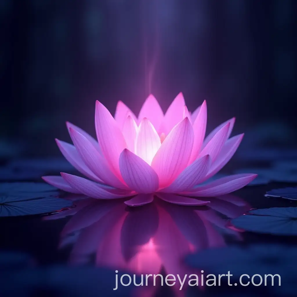 Glowing-Purple-Lotus-Floating-in-Air-A-Symbol-of-Zen-Buddhism