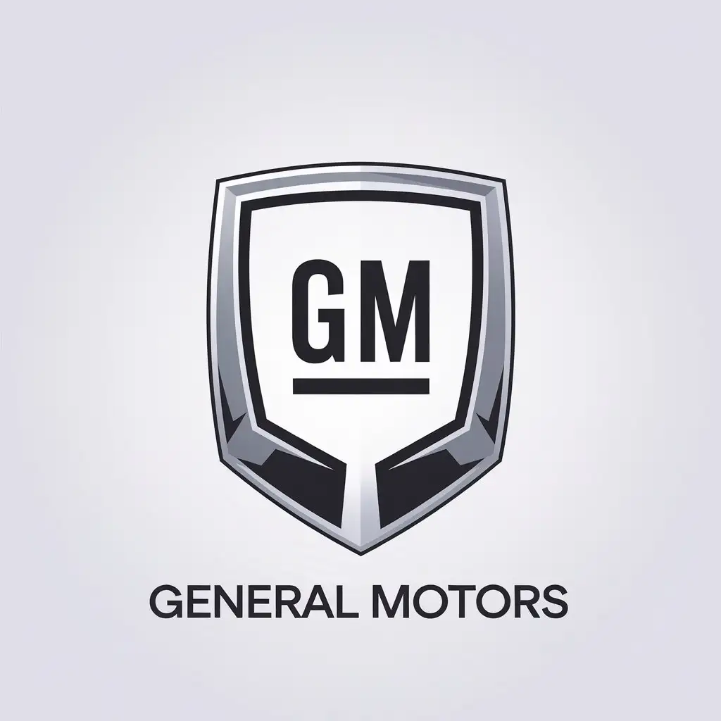 LOGO Design for General Motors Minimalistic Shield Symbol for Automotive Industry