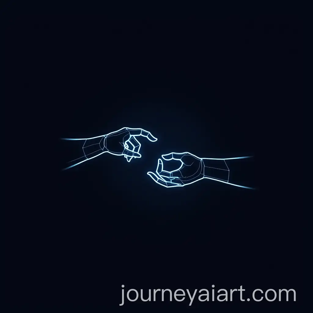 Futuristic-Hand-Interaction-withAI-Art-Prompt-Expansion-Neon-Robotic-Hand-in-Minimalist-Design