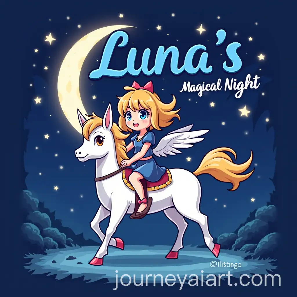 Lunas-Enchanting-Nighttime-Journey-Through-a-Dreamlike-Forest