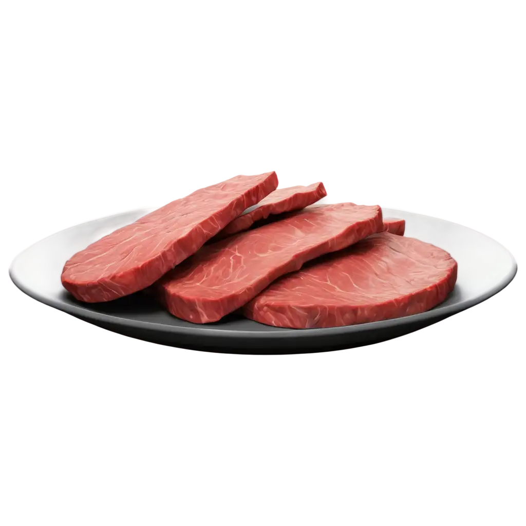 Realistic-3D-Meat-in-Plate-PNG-HighQuality-Visual-for-Culinary-and-Food-Design-Projects