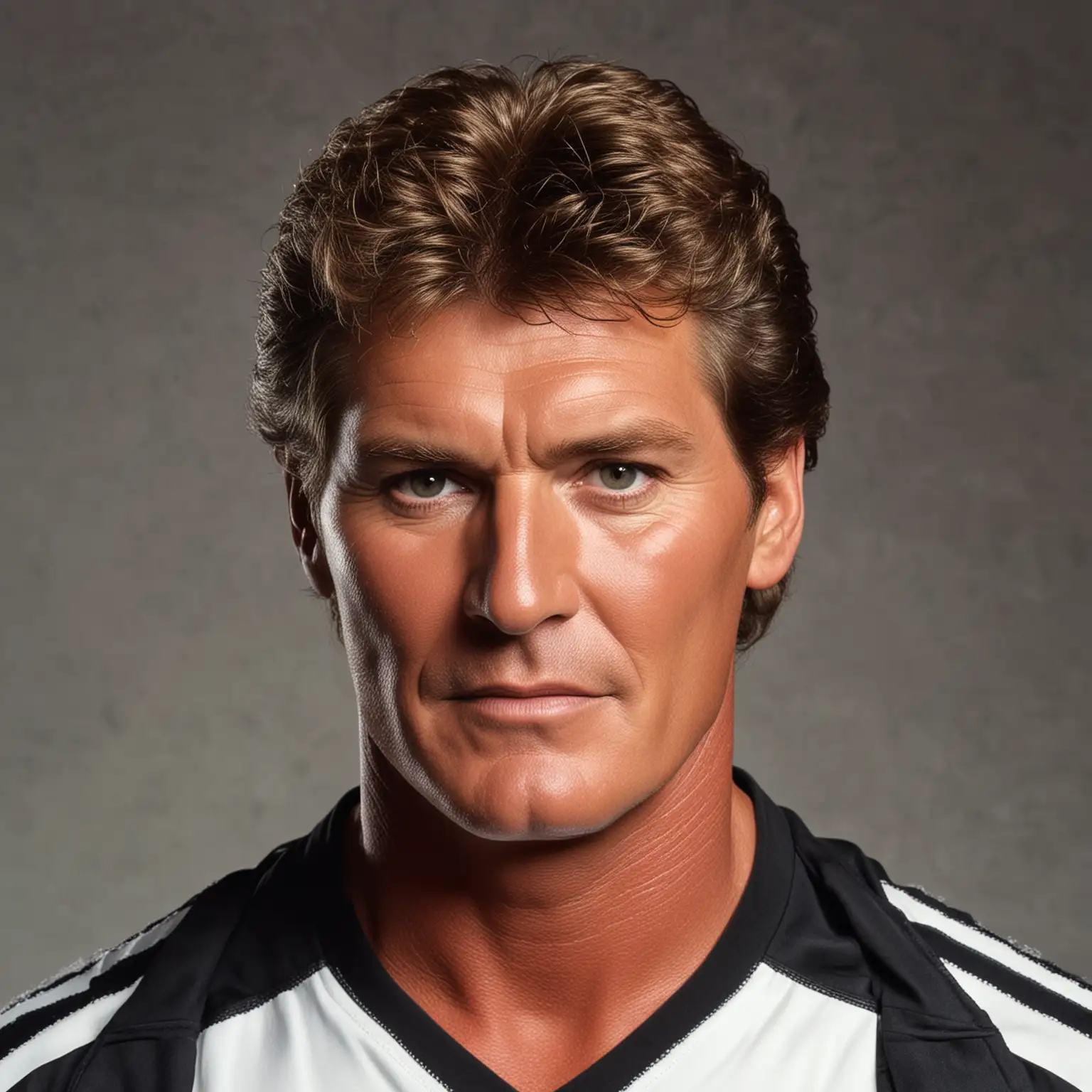 David Hasselhoff Soccer Player Portrait