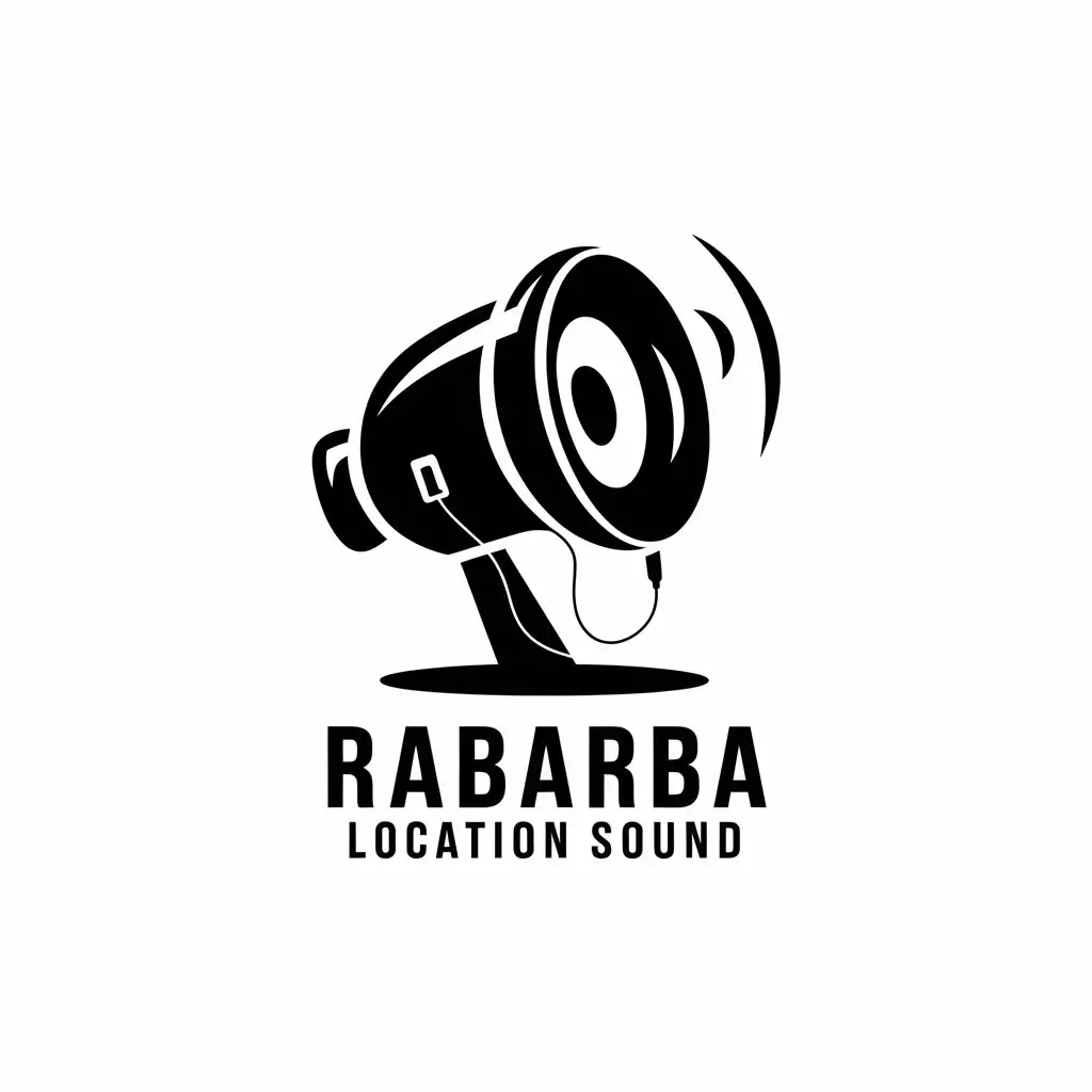 LOGO Design for Rabarba Location Sound Vector Logo Featuring Boom and Earphones for the Entertainment Industry