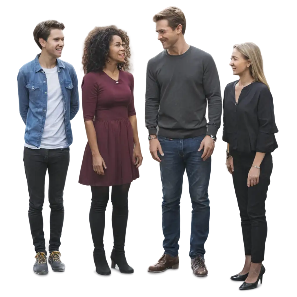 Group-of-People-Standing-Close-Together-PNG-Image-for-Versatile-Use