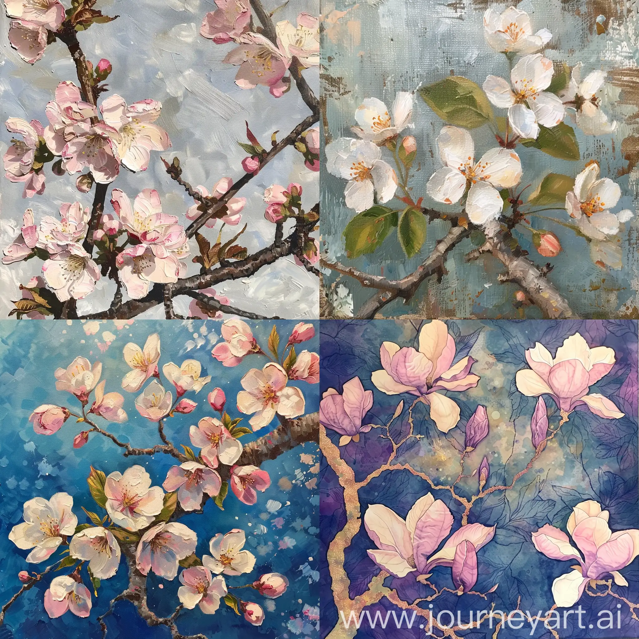 Vibrant-Spring-Bloom-Casein-Painting