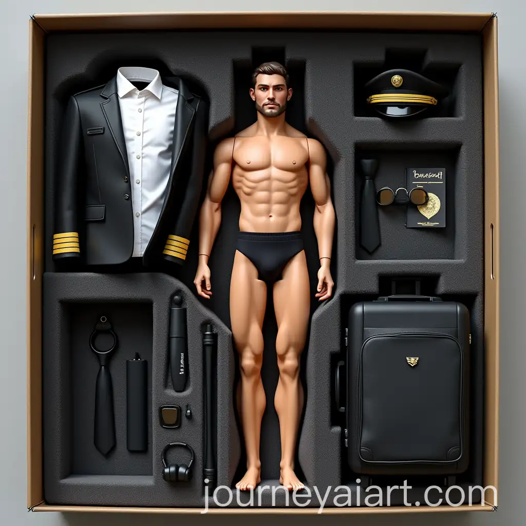 Photorealistic-Collectible-Male-Airline-Pilot-Action-Figure-with-Accessories