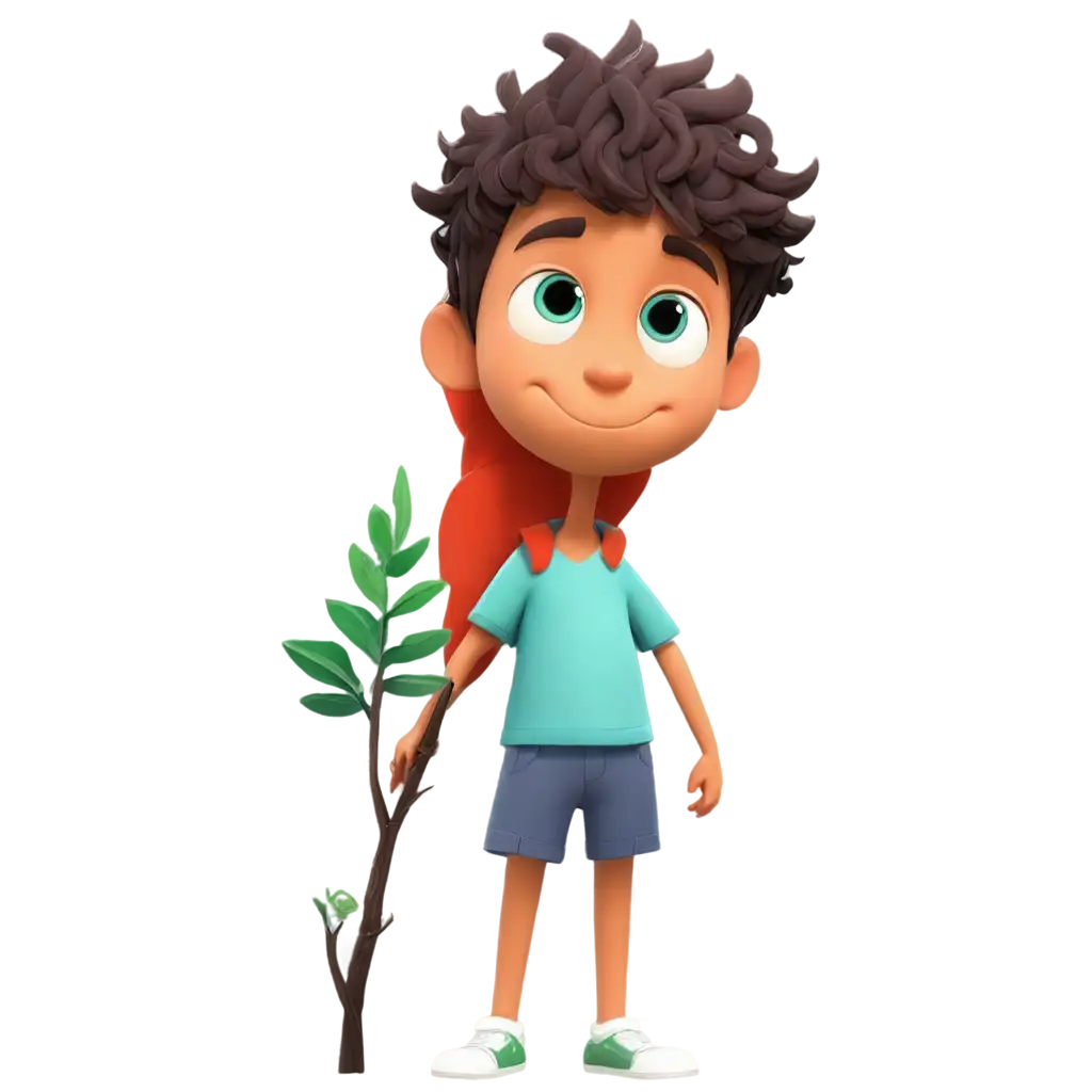 PNG-Image-of-a-Lattel-Boy-in-Forest-Doodle-with-Tree-and-Grass-Elements