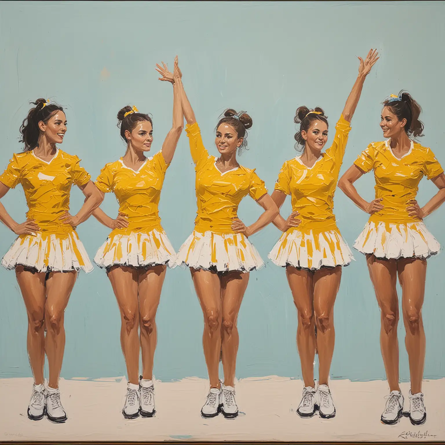 Contemporary-College-Cheerleaders-Synchronized-Dance-in-Georg-Baselitz-Style