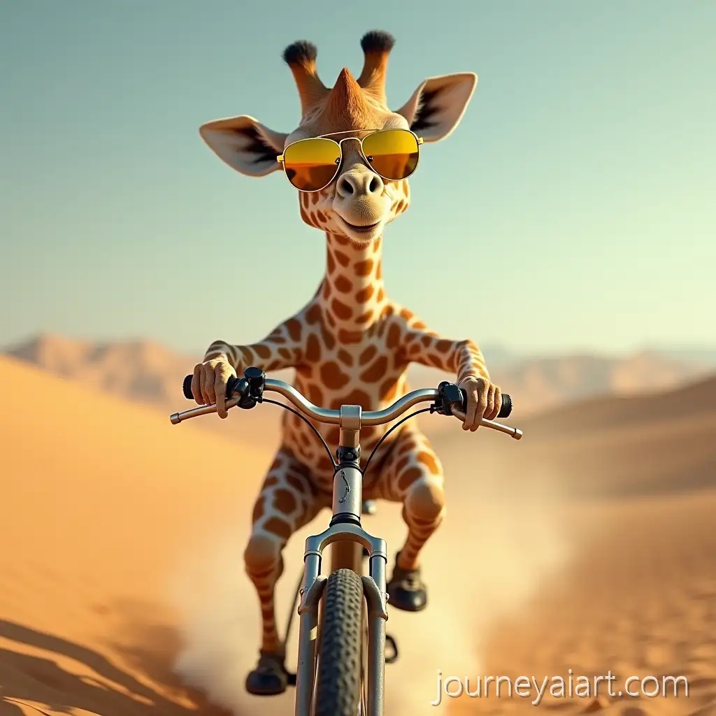 Crying-Baby-Giraffe-Riding-a-Bicycle-in-the-Sahara-Desert-with-a-Tsunami-and-Golden-Sunglasses