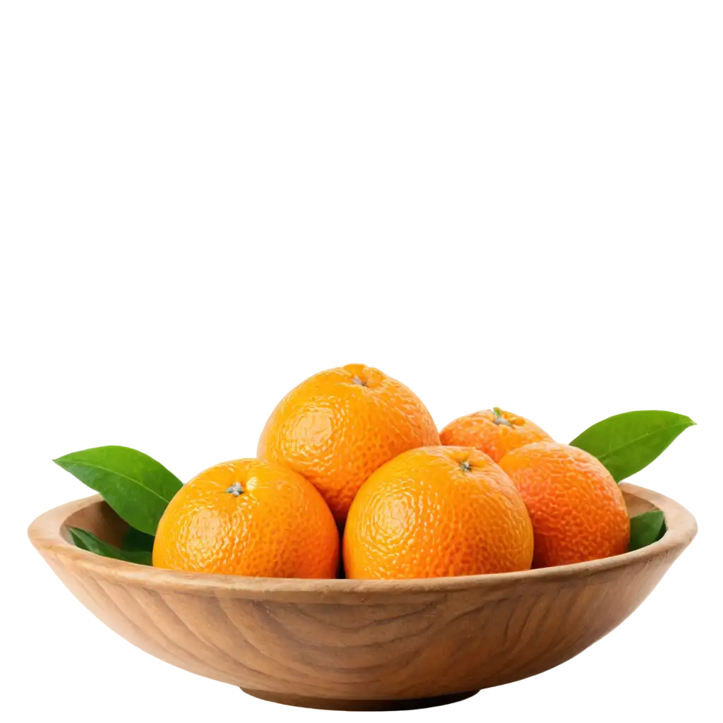 HighQuality-PNG-Image-of-a-Wooden-Bowl-of-Oranges-Fresh-and-Natural