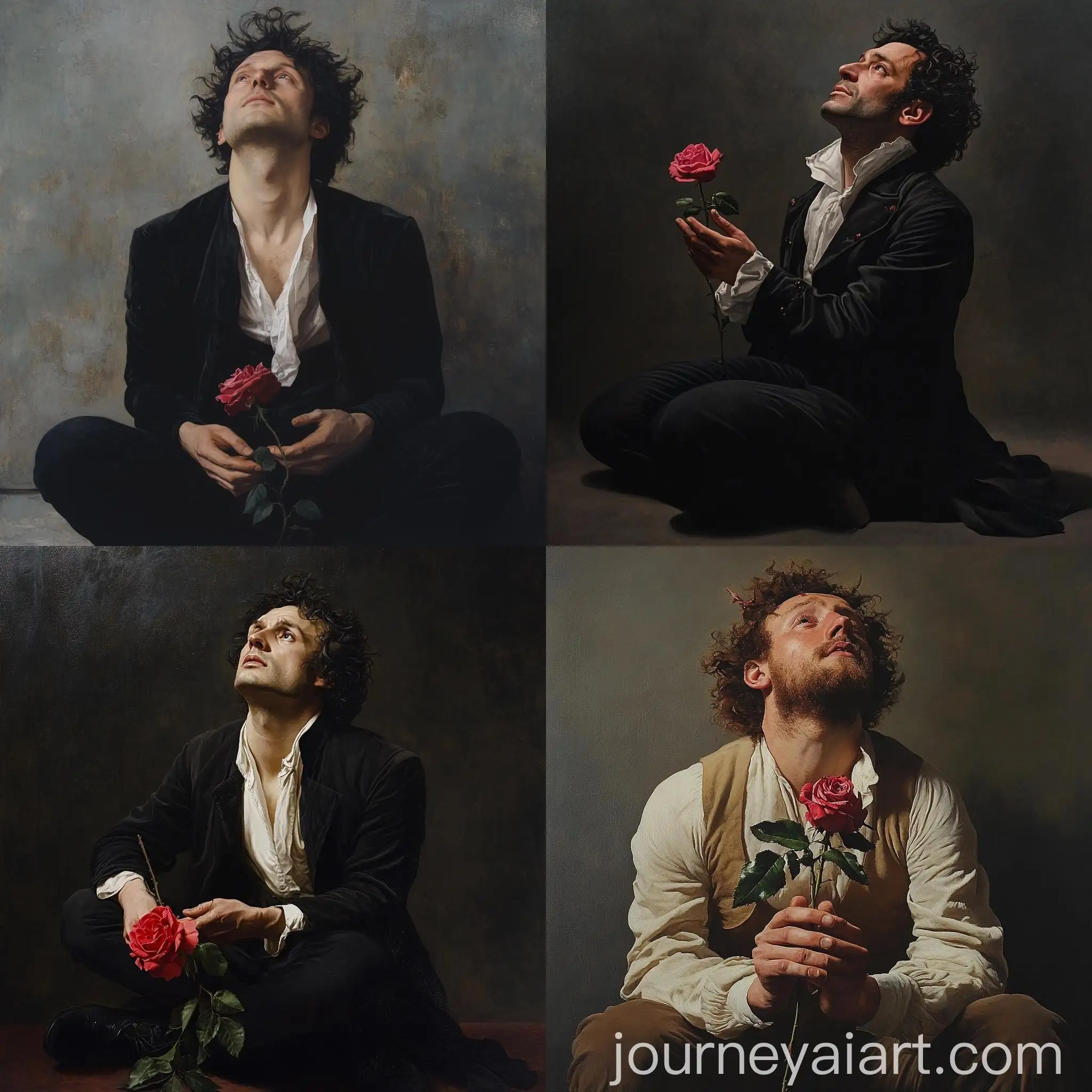 Alexander-Sergeevich-Pushkin-Holding-a-Rose-View-from-the-Top