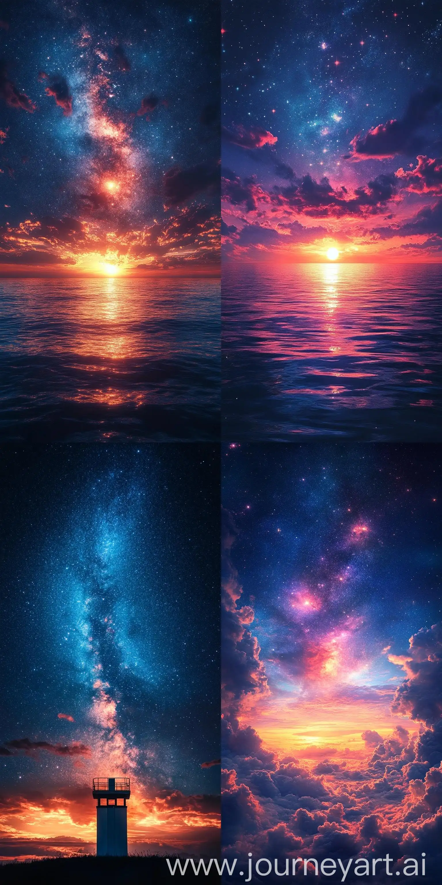 Endless-Sky-Wallpaper-with-Day-and-Night-Merge-Stars-and-Dawn-Ultra-Realism-8K