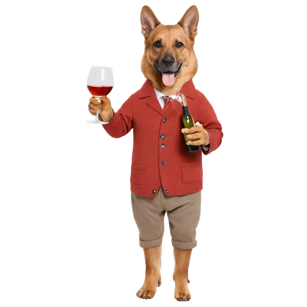 German-Dog-Holding-Wine-Glass-Cigarette-HighQuality-PNG-Image-for-Versatile-Use