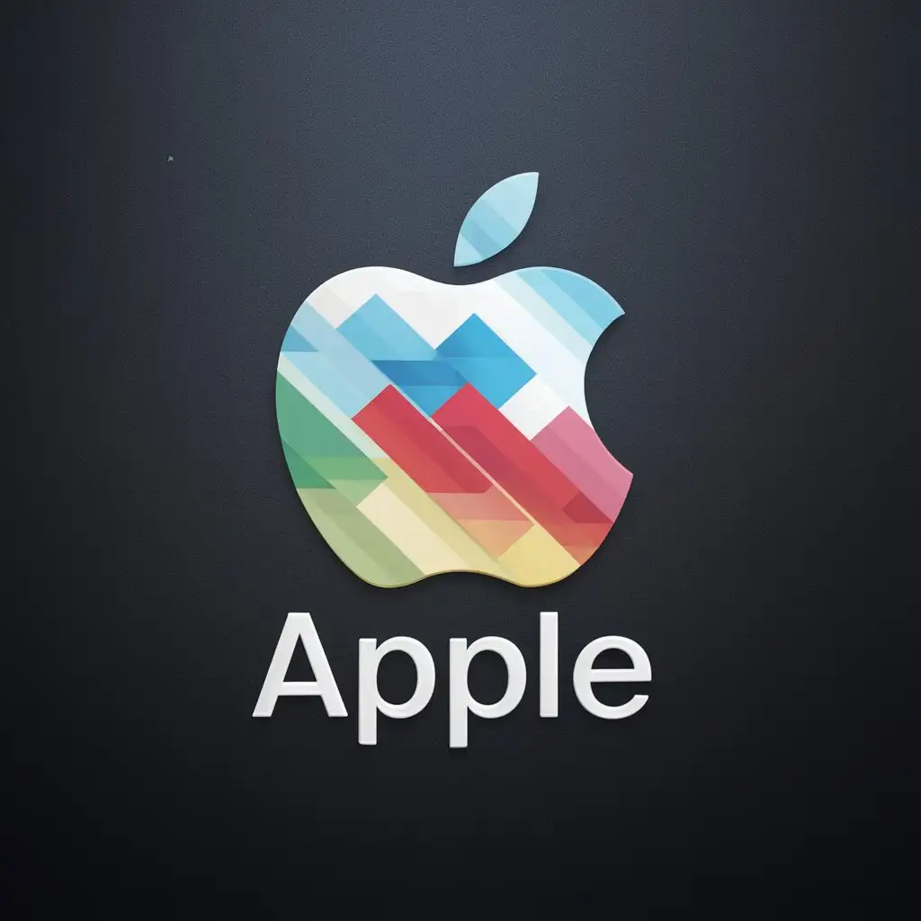 a vector logo design,with the text "Apple", main symbol:apple,Moderate,be used in Technology industry,clear background