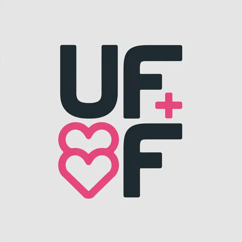 LOGO-Design-for-UF-Double-Love-Symbol-in-Womens-Clothing-Industry-with-Clear-Background