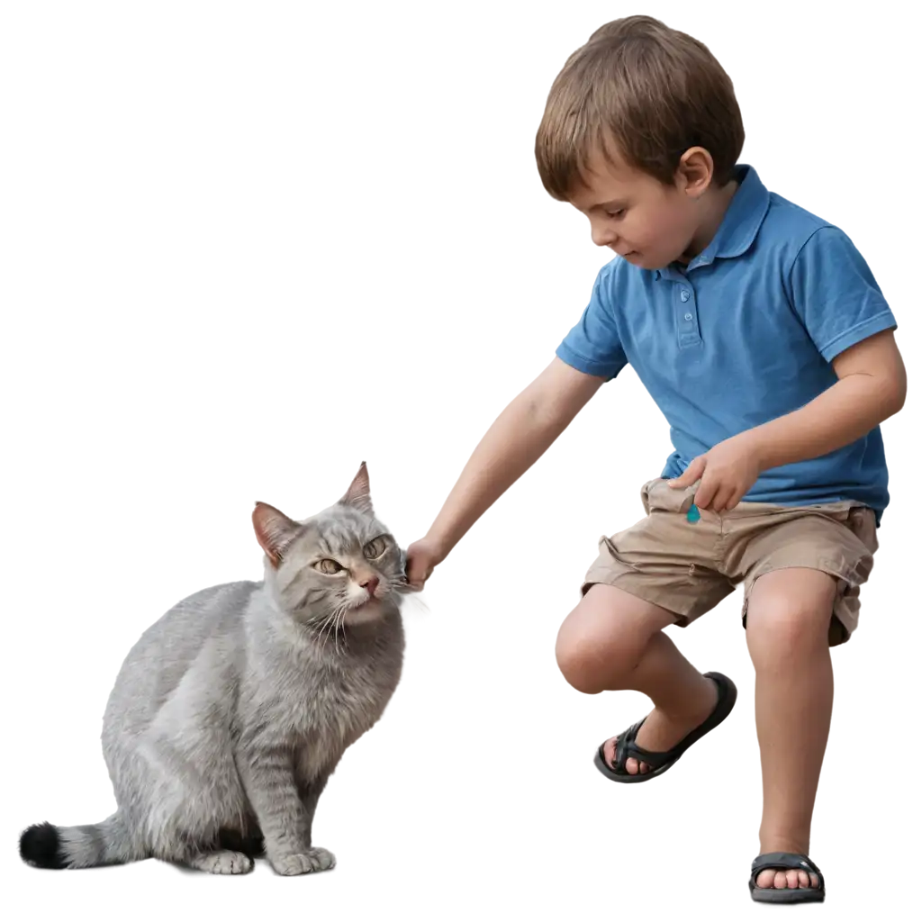 HighQuality-PNG-Image-of-Cat-and-Boy-Enhance-Your-Online-Presence