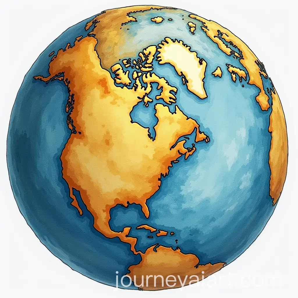 Beer-Planet-with-Humanlike-Face-and-Watercolor-Ocean-in-Space