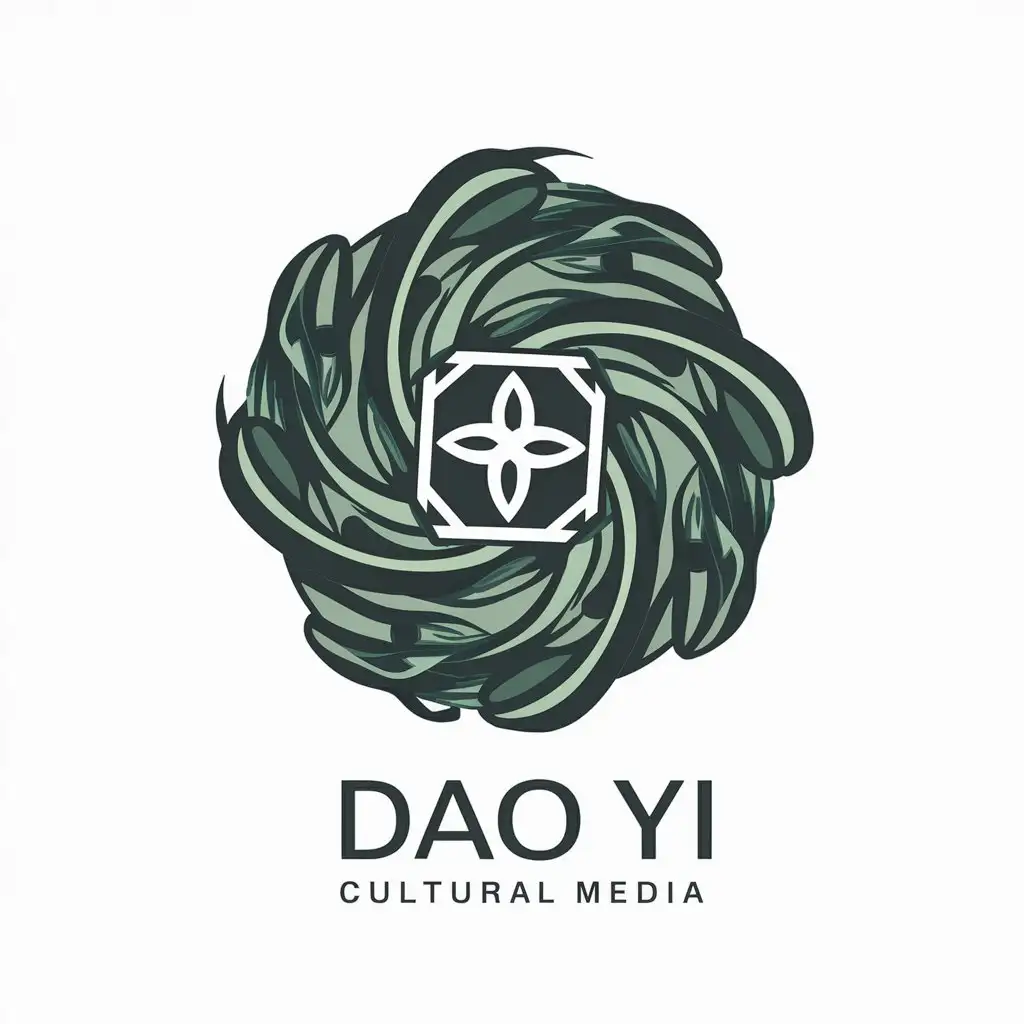 a vector logo design,with the text "dao yi", main symbol: primordial chaos, fairyland, sage,complex,be used in cultural media industry,clear background