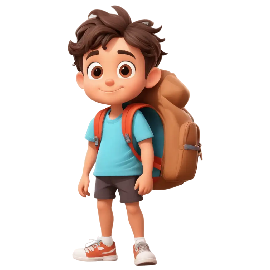 Cartoon-Style-PNG-Image-of-a-Child-Traveler-with-Backpack-Enhancing-Visual-Appeal-and-Clarity