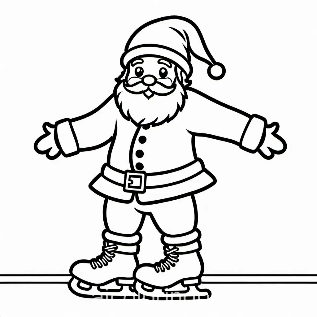 Santa-Claus-Ice-Skating-Coloring-Page-for-Kids