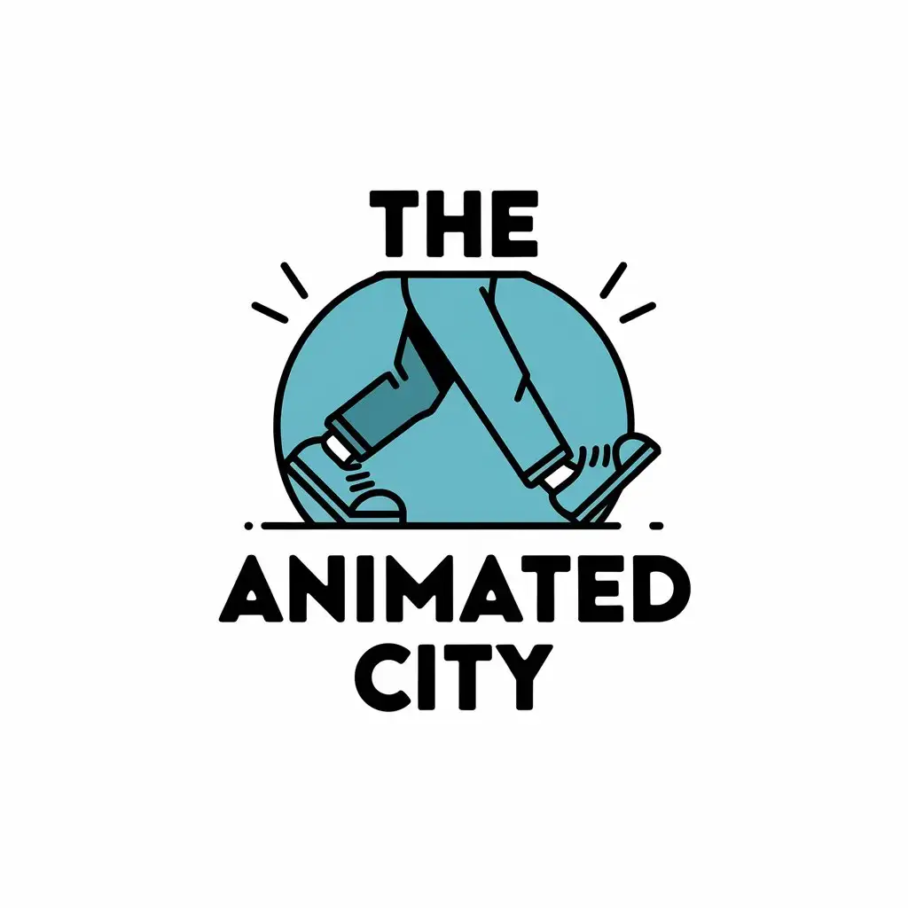 a vector logo design,with the text "The Animated City", main symbol:clothing,Moderate,clear background