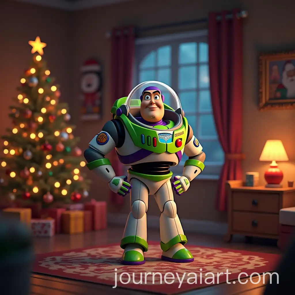 Buzz-Lightyear-in-a-Cozy-Christmas-Room