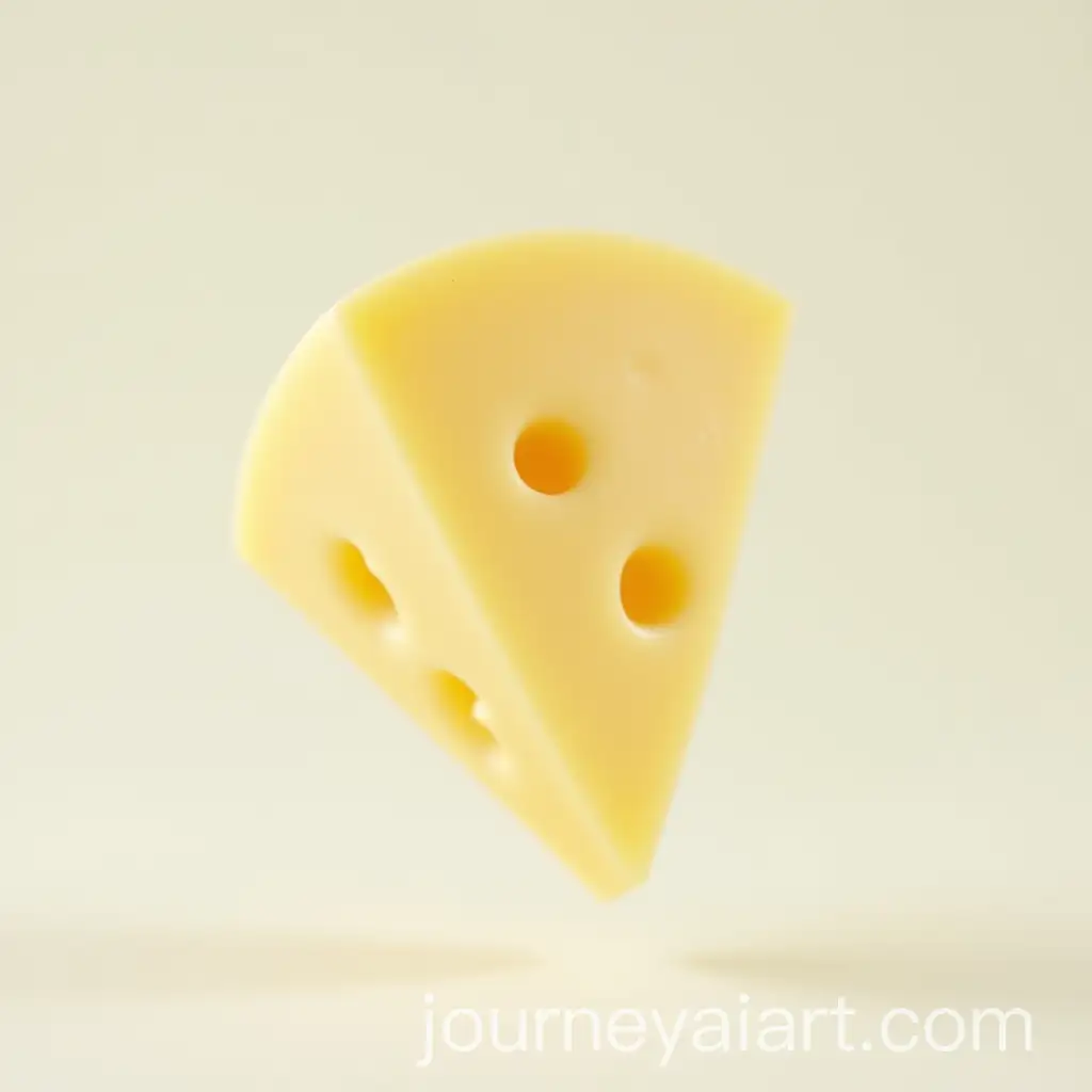 Cheese-Floating-in-MidAir-Against-a-Clear-Background