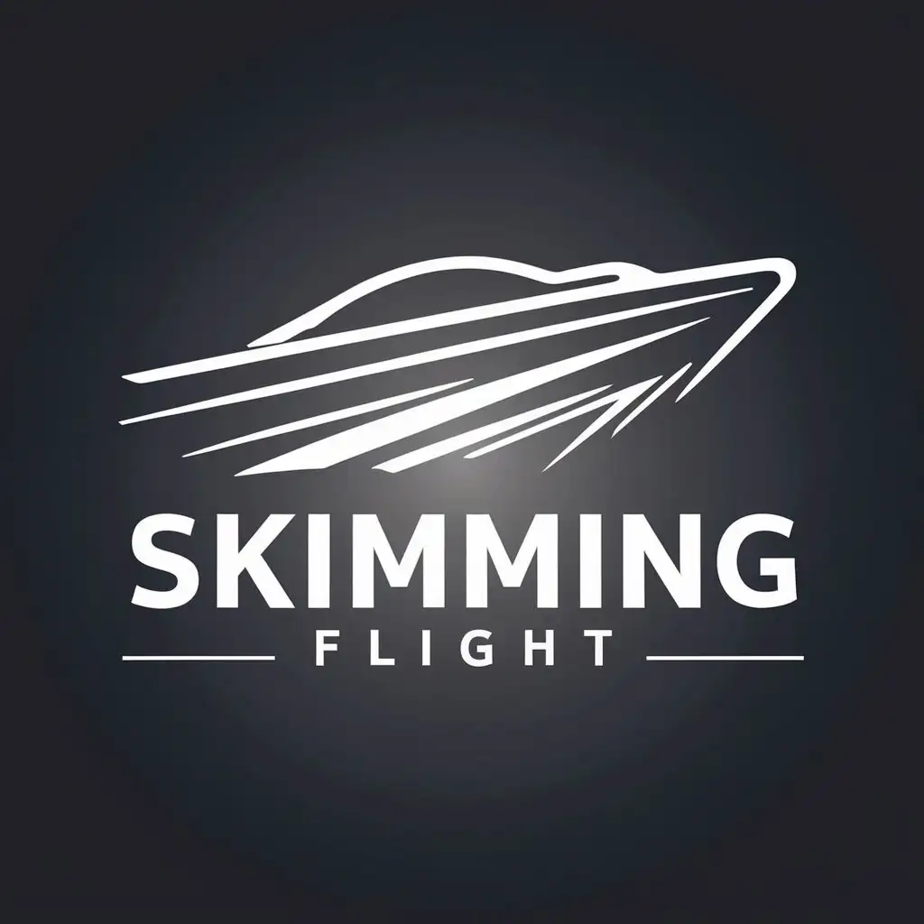 a vector logo design,with the text "Skimming Flight", main symbol:neon lights,Dynamic-CarsModern-Symbol-with-Forward-Motion-in-Entertainment-Industry-Modern-Skimming Flight-with-Clear-Background,Minimalistic,be used in Automotive industry,clear background