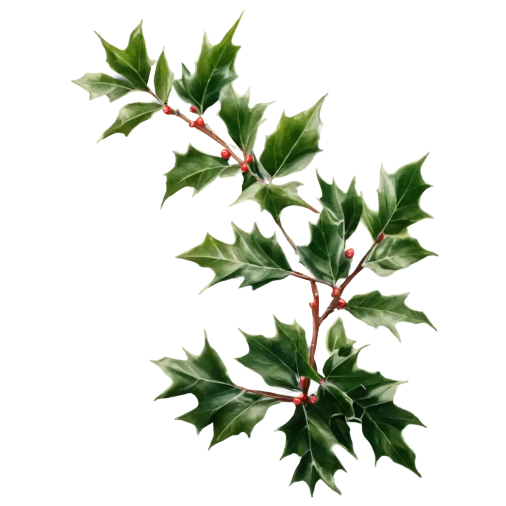 HighQuality-PNG-Image-of-a-Thick-Holly-Bush-for-Seasonal-Decor-and-Nature-Designs