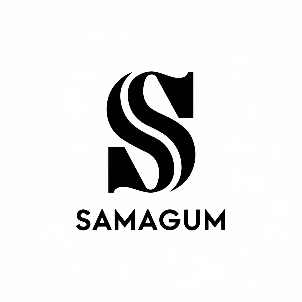 a vector logo design,with the text "Samaagum", main symbol:S,Moderate,be used in Events industry,clear background