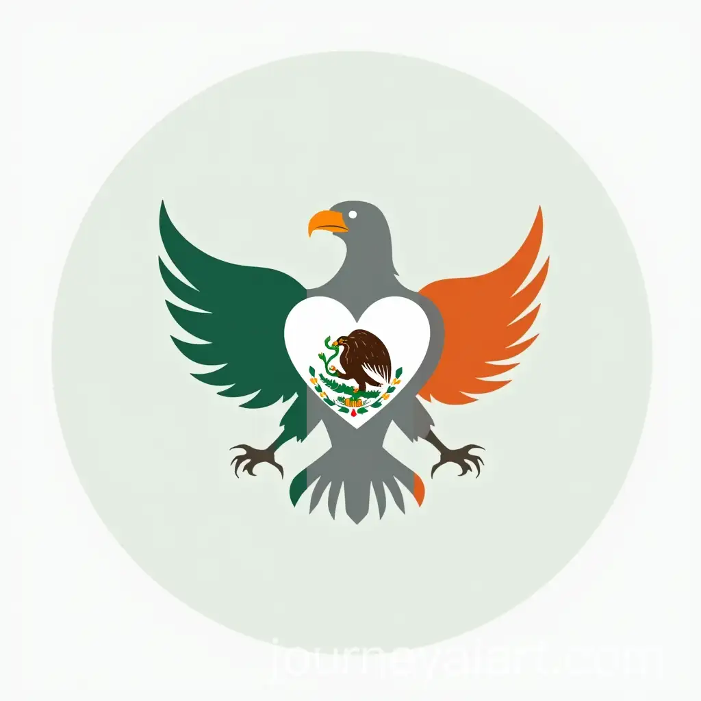 Logo-Design-Featuring-Eagle-Mexico-Flag-and-Health-Imagery-in-Green-Gray-and-Orange