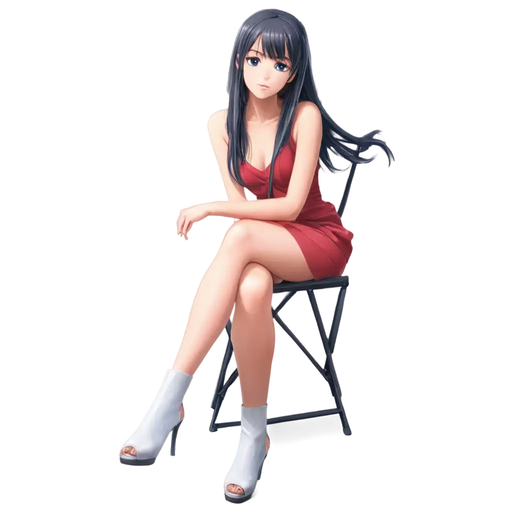 Beautiful-Anime-Girl-Sitting-on-Chair-PNG-Image-High-Quality-and-Clear-Artwork