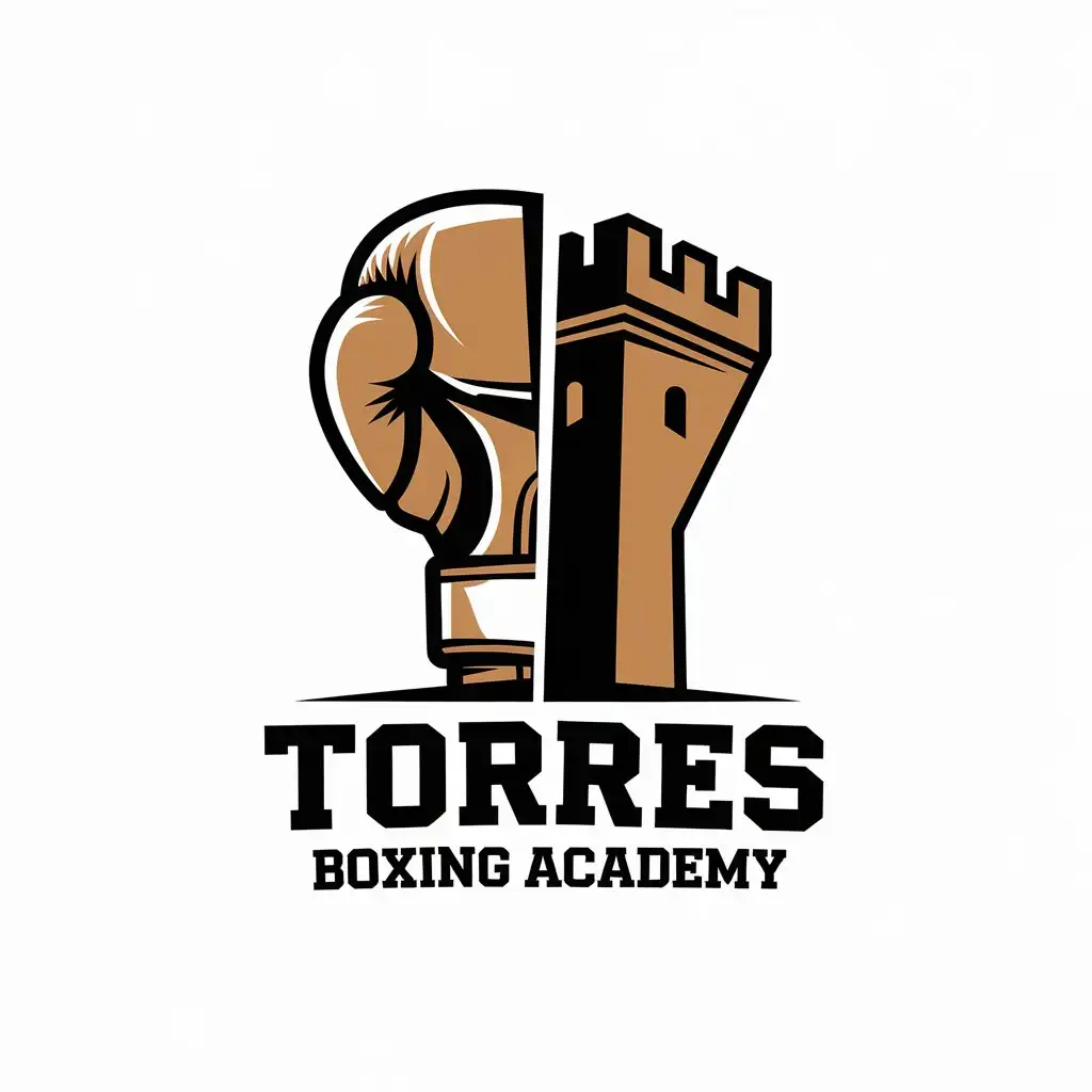 LOGO Design For Torres Boxing Academy Dynamic Split Torres with Boxing Academy Theme