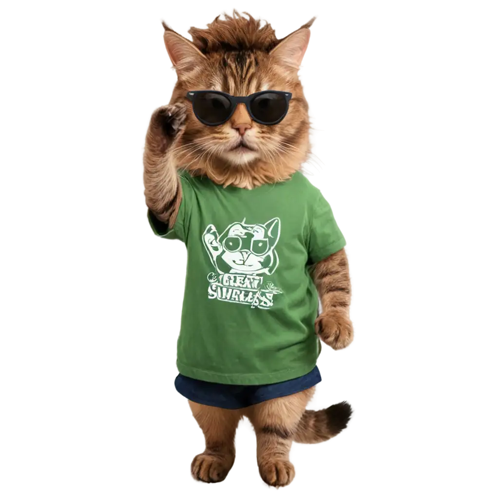 Cat-Wearing-Sunglasses-with-Great-Uniforms-Logo-TShirt-PNG-Image-Cool-and-Customizable-Visuals-for-Brand-Marketing