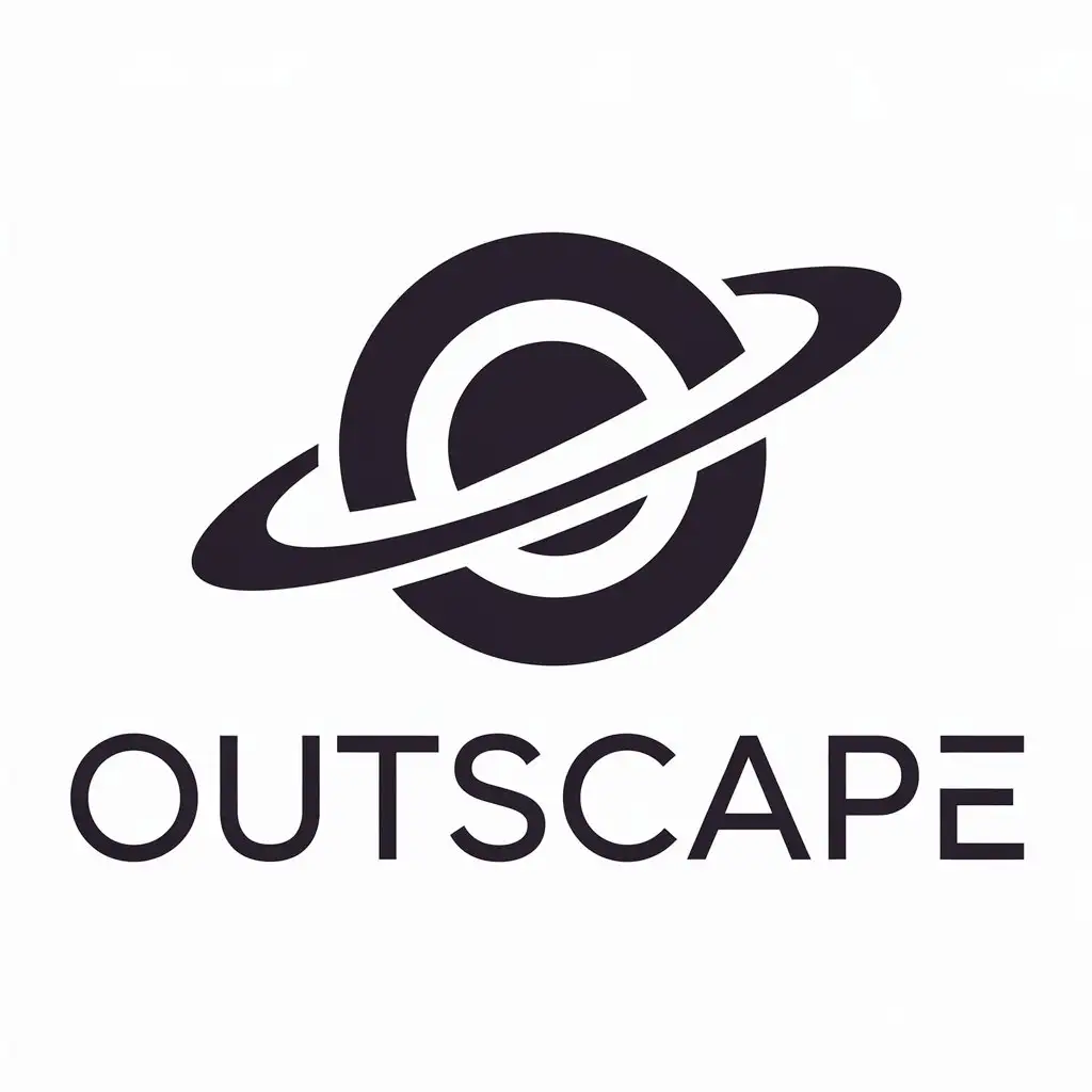 LOGO Design for Outscape Modern Vector Logo with Stylized O on Clear Background