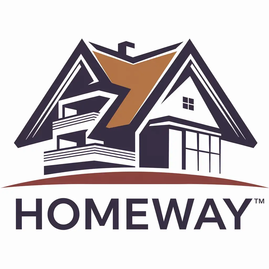 LOGO Design for Homeway Minimalist Real Estate Brand with Modern Aesthetics