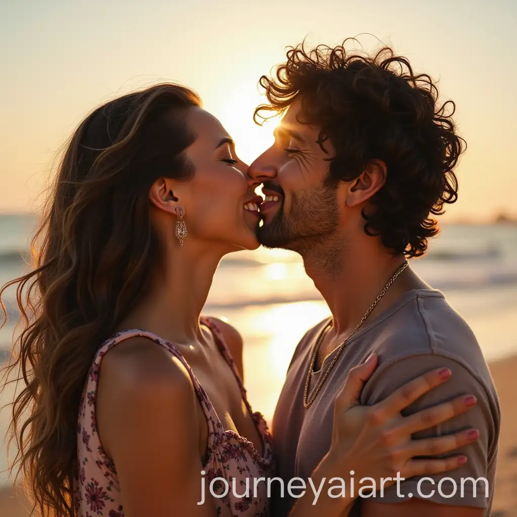 Couple-Kissing-and-Smiling-in-a-Tender-Moment