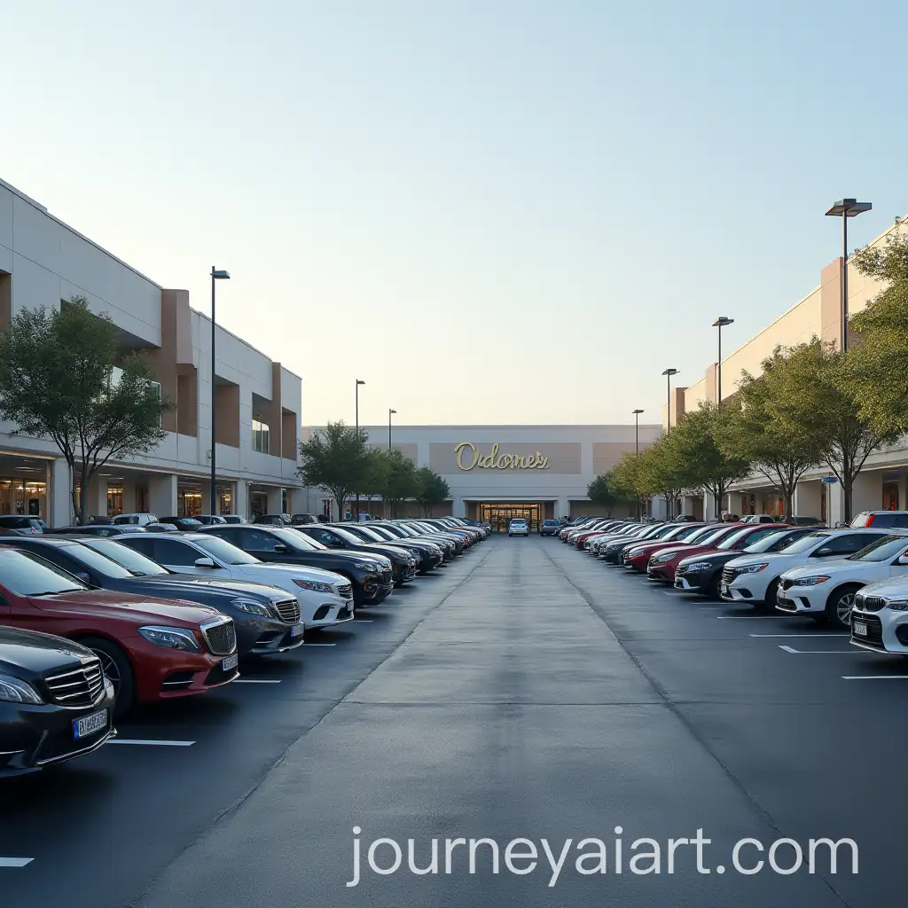 Busy-OpenAir-Parking-Lot-Full-of-Cars-Near-Shopping-Mall