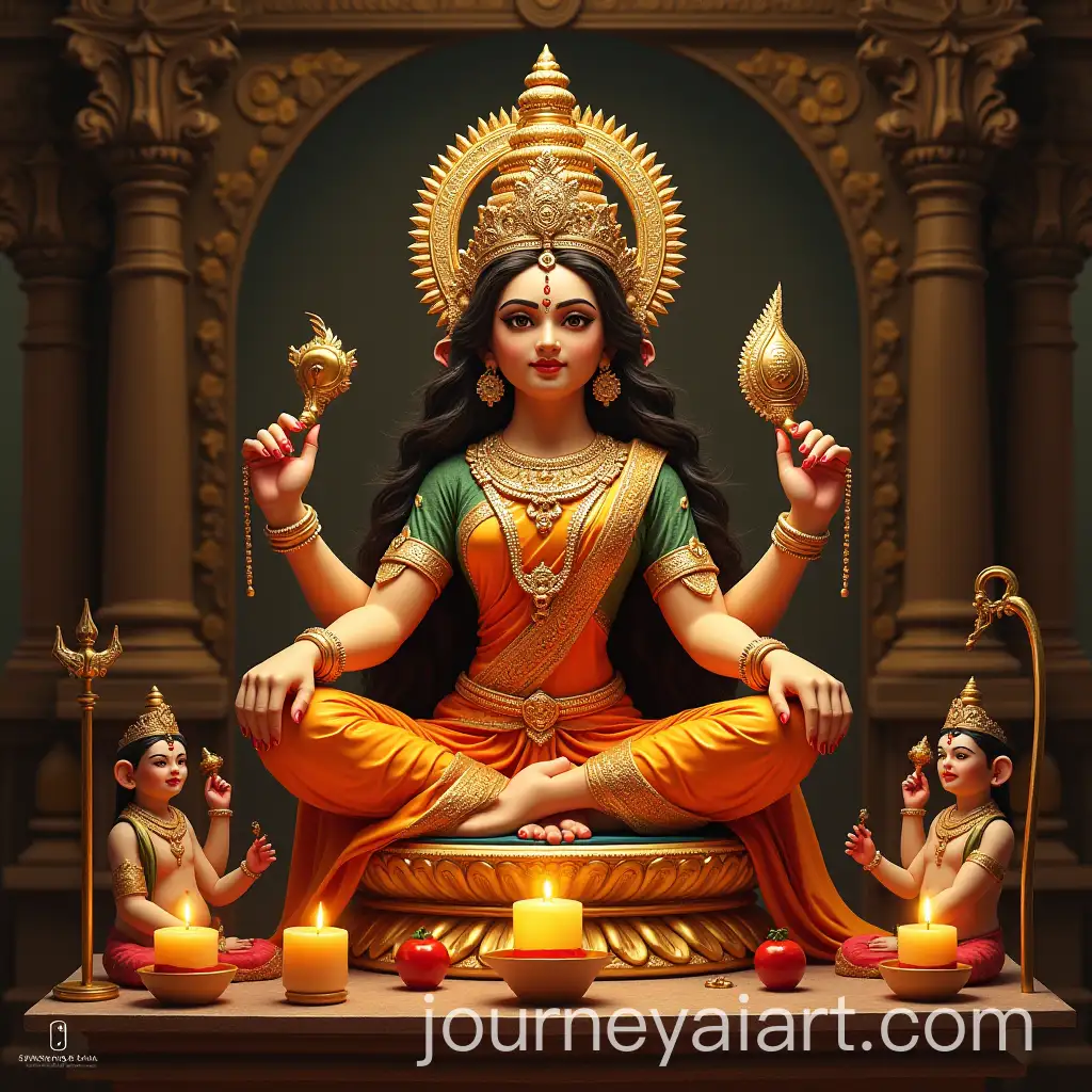 Saraswati-Puja-Celebration-with-Traditional-Rituals-and-Decorations