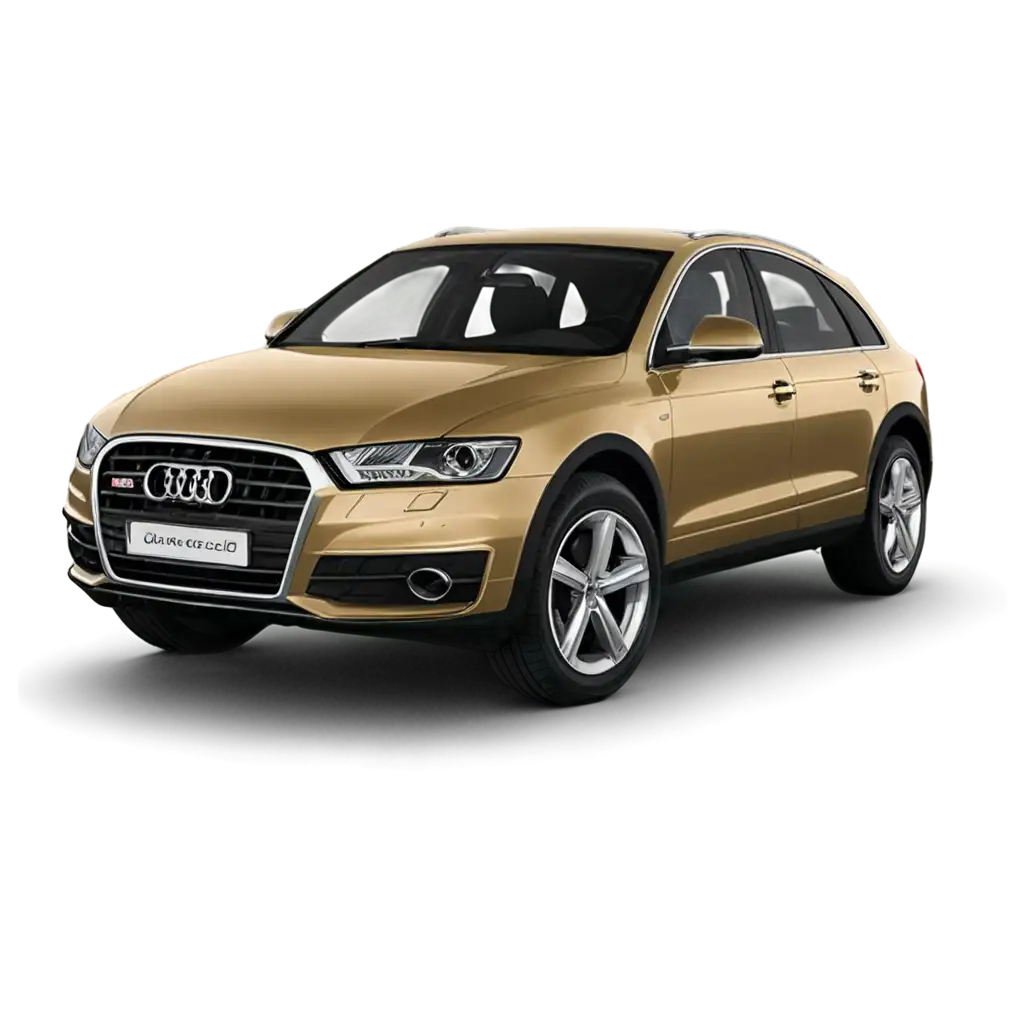 golden color Audi Q6 car with side profile