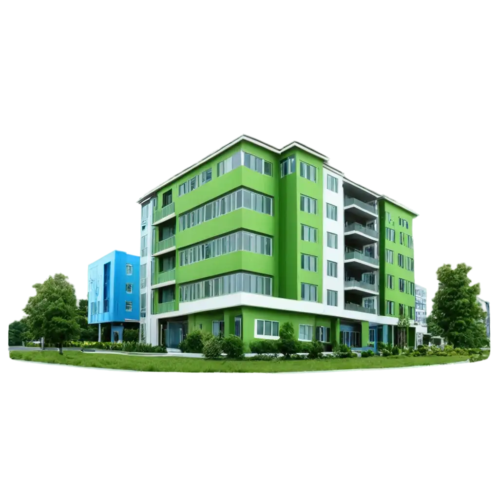 PNG-Image-of-Real-Estate-Construction-in-Green-and-Blue-Enhance-Your-Online-Presence