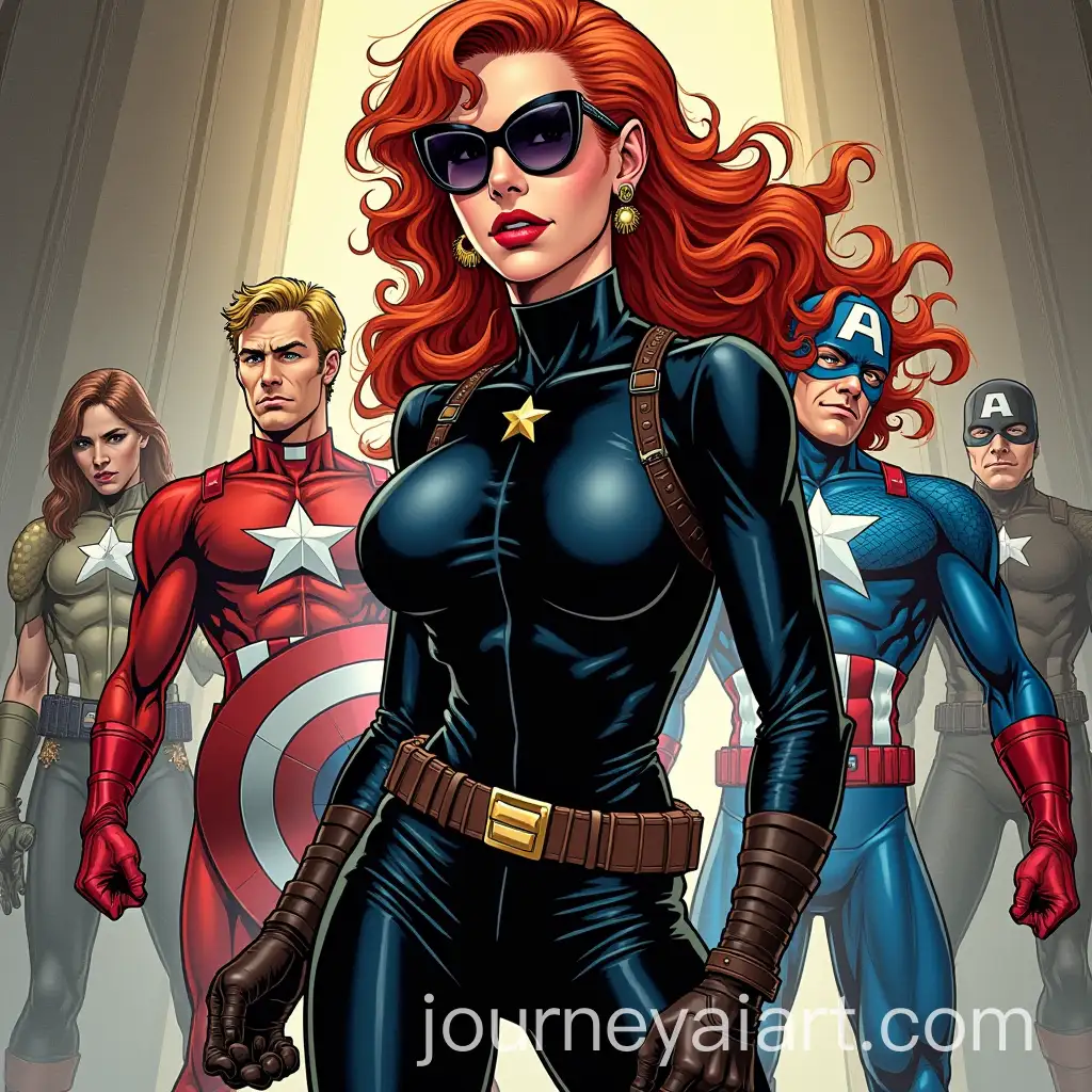 1980s-Avengers-Black-Widow-Portrait-with-Retro-Style